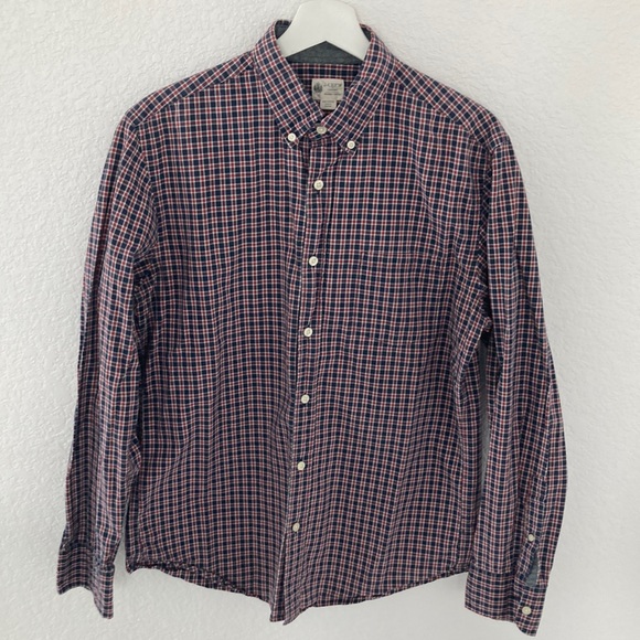 J. Crew Factory Other - J Crew Factory Medium (M) Long-Sleeved Button Down Shirt in Red, White, Navy